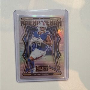 Select Phenomenon silver Keon Coleman Rookie Card